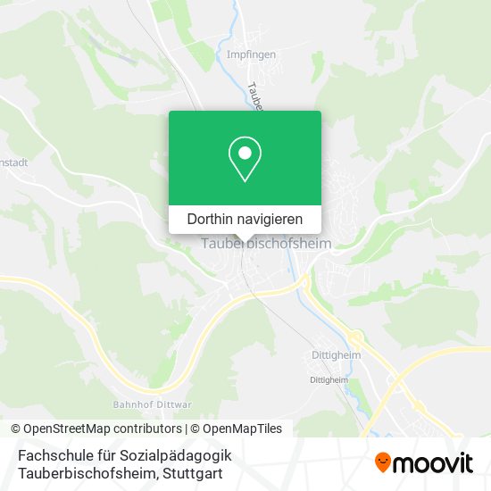 Fachschule für Sozialpädagogik Tauberbischofsheim Karte