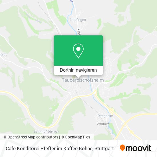 Café Konditorei Pfeffer im Kaffee Bohne Karte