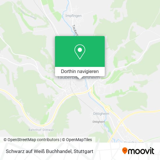 Schwarz auf Weiß Buchhandel Karte