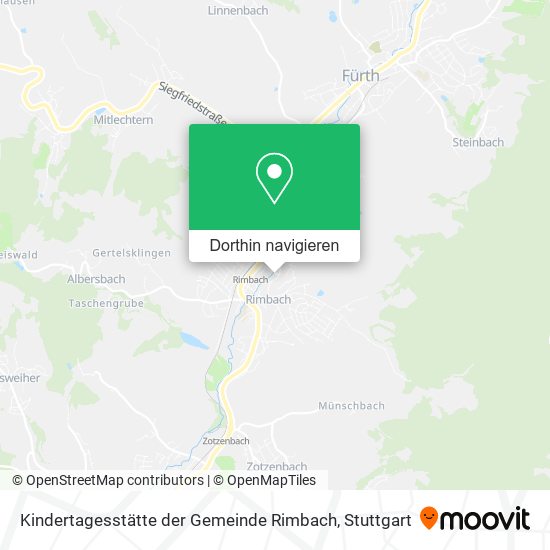 Kindertagesstätte der Gemeinde Rimbach Karte