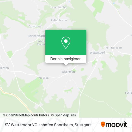 SV Wettersdorf / Glashofen Sportheim Karte