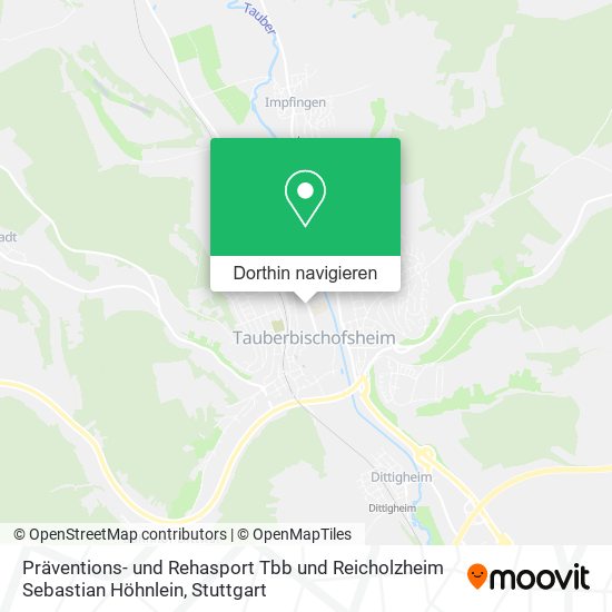 Präventions- und Rehasport Tbb und Reicholzheim Sebastian Höhnlein Karte