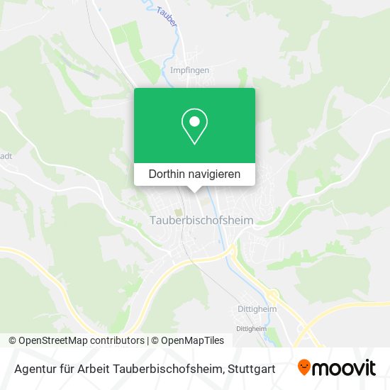 Agentur für Arbeit Tauberbischofsheim Karte