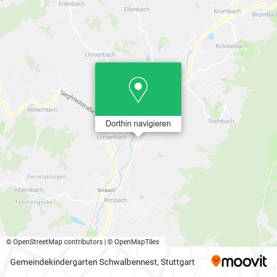 Gemeindekindergarten Schwalbennest Karte