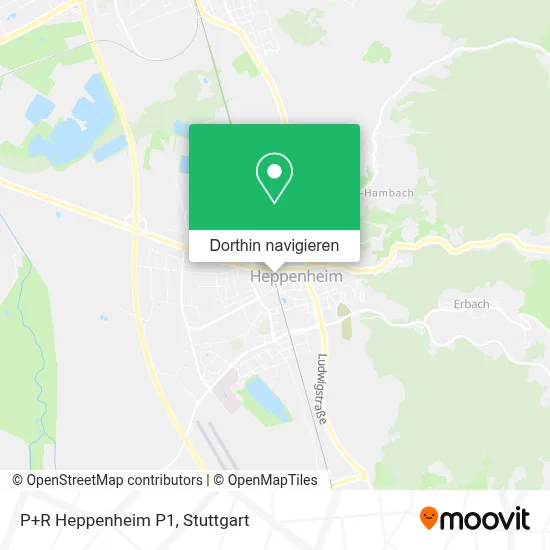P+R Heppenheim P1 Karte