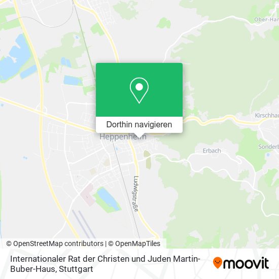 Internationaler Rat der Christen und Juden Martin-Buber-Haus Karte