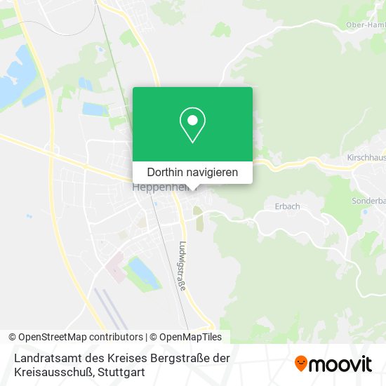 Landratsamt des Kreises Bergstraße der Kreisausschuß Karte