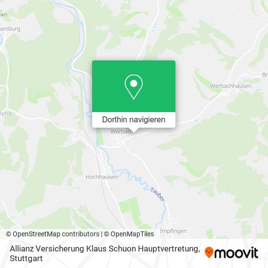 Allianz Versicherung Klaus Schuon Hauptvertretung Karte