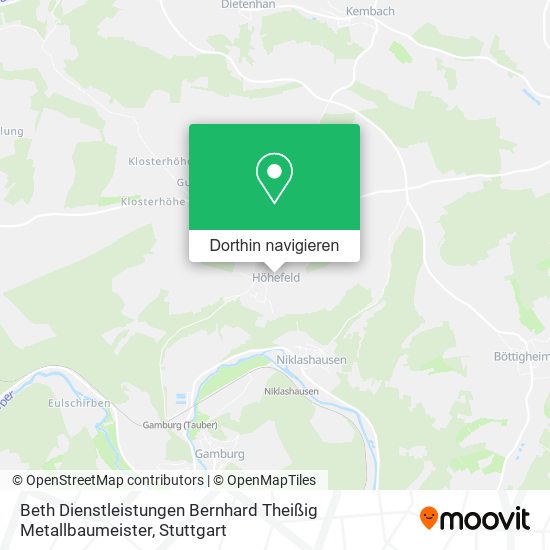 Beth Dienstleistungen Bernhard Theißig Metallbaumeister Karte