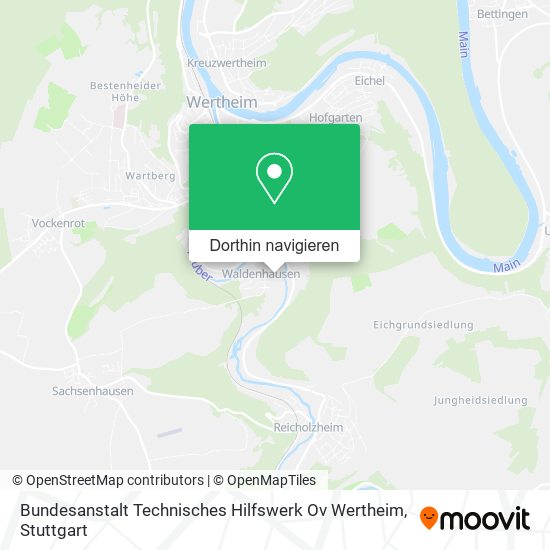 Bundesanstalt Technisches Hilfswerk Ov Wertheim Karte