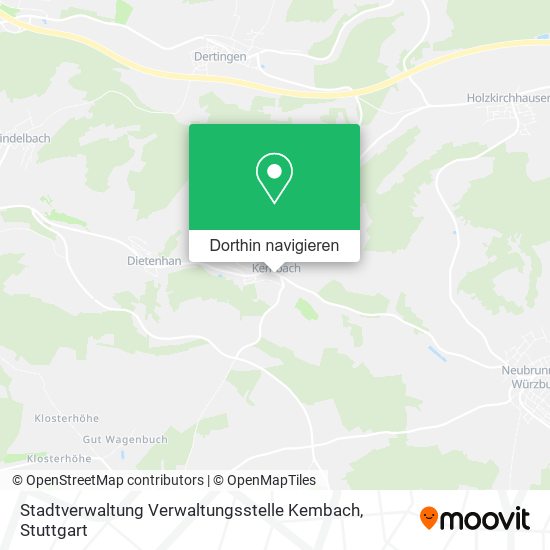 Stadtverwaltung Verwaltungsstelle Kembach Karte