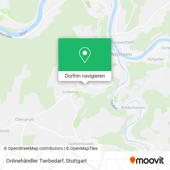 Onlinehändler Tierbedarf Karte