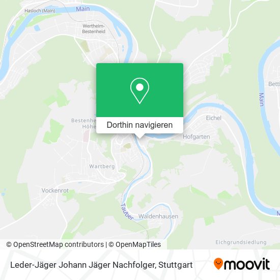Leder-Jäger Johann Jäger Nachfolger Karte