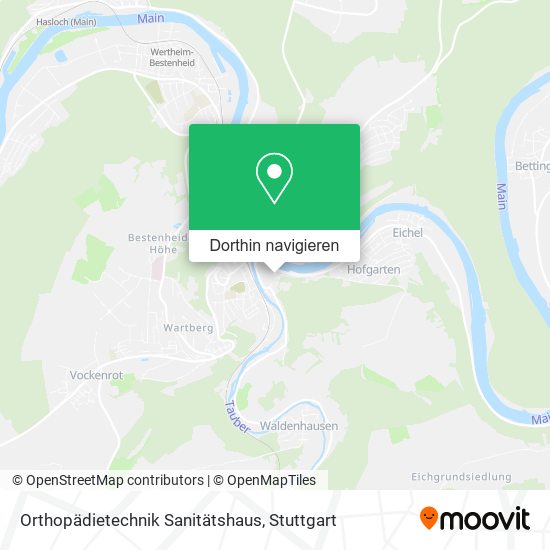 Orthopädietechnik Sanitätshaus Karte