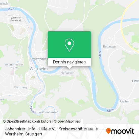 Johanniter-Unfall-Hilfe e.V. - Kreisgeschäftsstelle Wertheim Karte