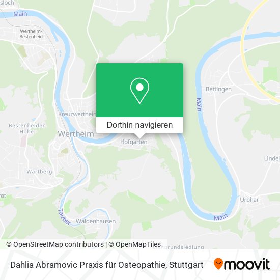 Dahlia Abramovic Praxis für Osteopathie Karte