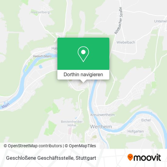 Geschloßene Geschäftsstelle Karte