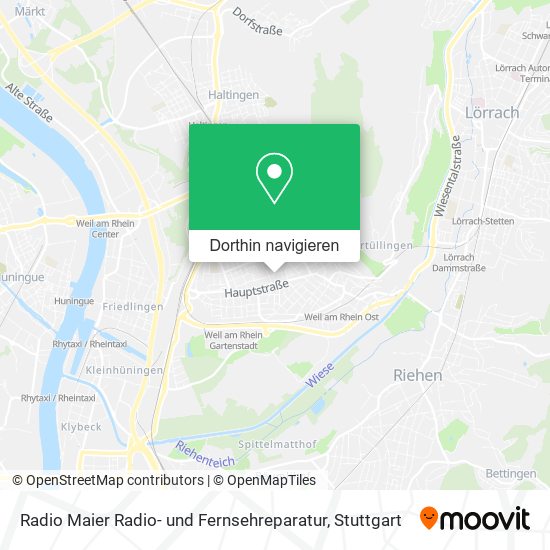 Radio Maier Radio- und Fernsehreparatur Karte