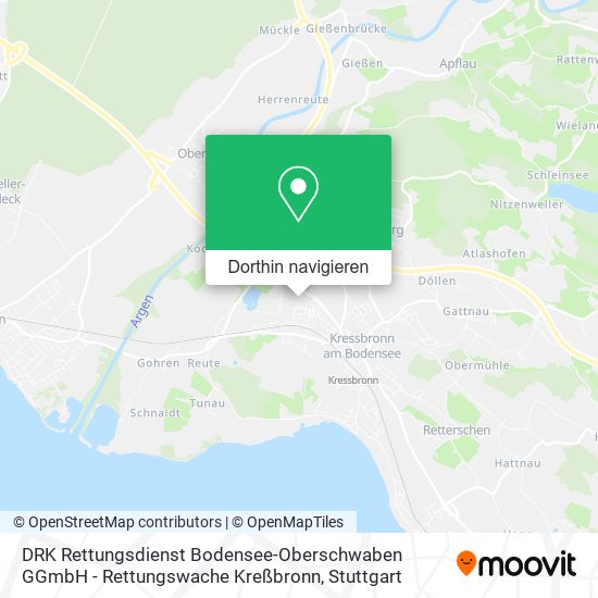 DRK Rettungsdienst Bodensee-Oberschwaben GGmbH - Rettungswache Kreßbronn Karte