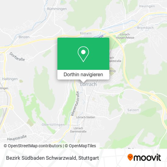Bezirk Südbaden Schwarzwald Karte
