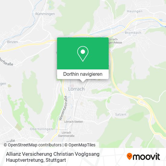 Allianz Versicherung Christian Voglgsang Hauptvertretung Karte