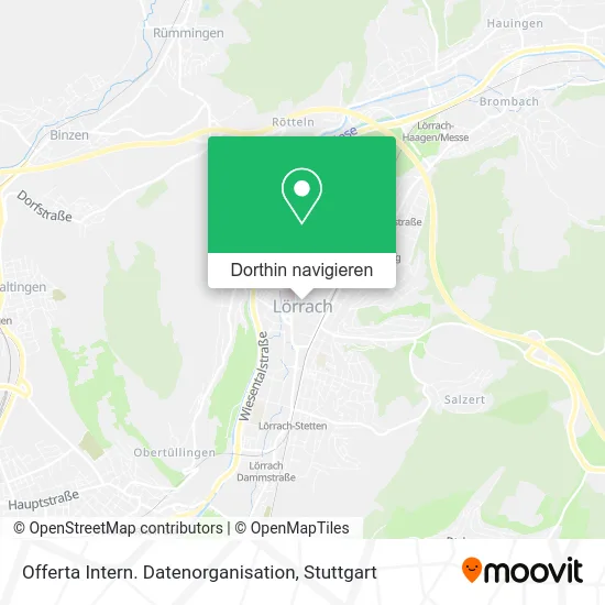 Offerta Intern. Datenorganisation Karte