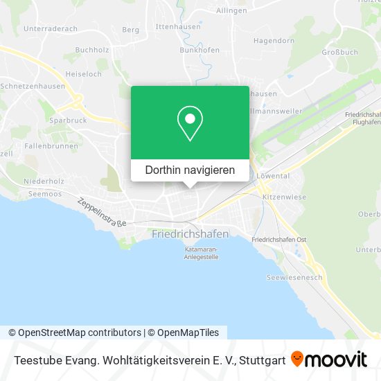 Teestube Evang. Wohltätigkeitsverein E. V. Karte