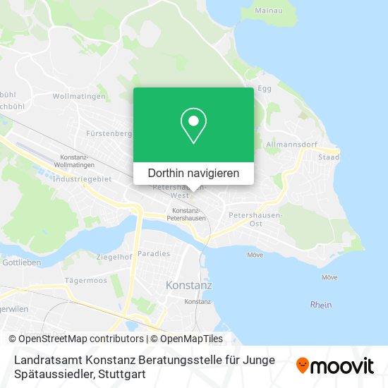 Landratsamt Konstanz Beratungsstelle für Junge Spätaussiedler Karte