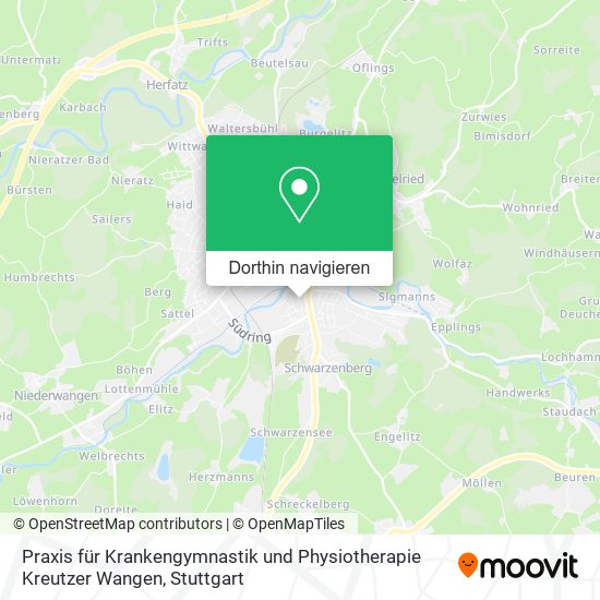 Praxis für Krankengymnastik und Physiotherapie Kreutzer Wangen Karte
