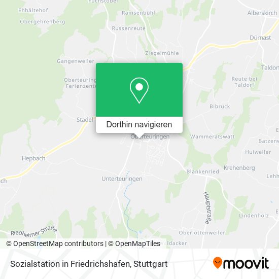 Sozialstation in Friedrichshafen Karte