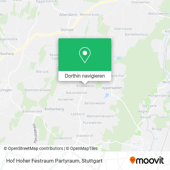 Hof Hoher Festraum Partyraum Karte
