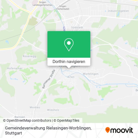 Gemeindeverwaltung Rielasingen-Worblingen Karte