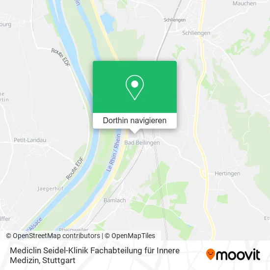 Mediclin Seidel-Klinik Fachabteilung für Innere Medizin Karte