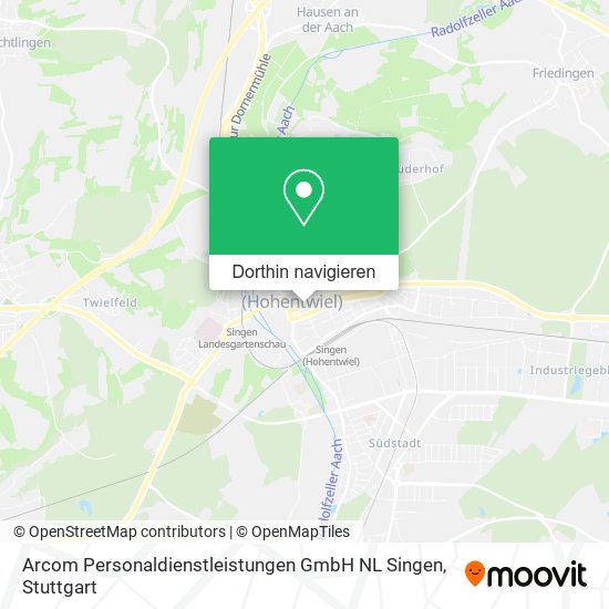 Arcom Personaldienstleistungen GmbH NL Singen Karte