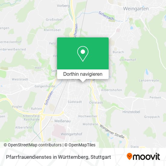 Pfarrfrauendienstes in Württemberg Karte