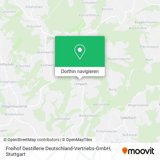 Freihof Destillerie Deutschland-Vertriebs-GmbH Karte