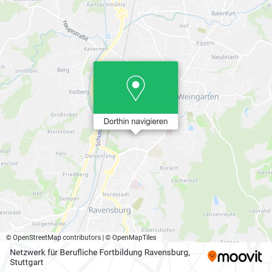 Netzwerk für Berufliche Fortbildung Ravensburg Karte