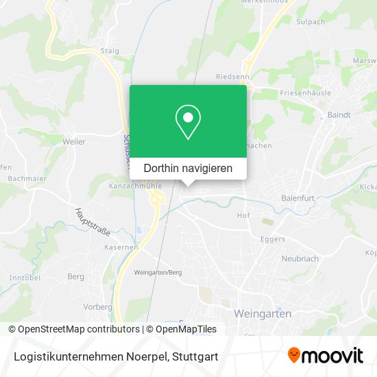 Logistikunternehmen Noerpel Karte