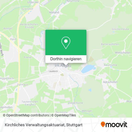Kirchliches Verwaltungsaktuariat Karte