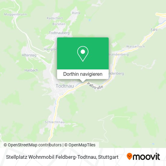 Stellplatz Wohnmobil Feldberg-Todtnau Karte