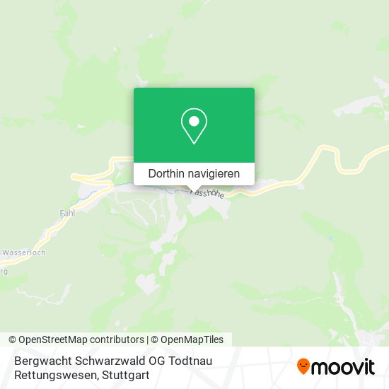Bergwacht Schwarzwald OG Todtnau Rettungswesen Karte