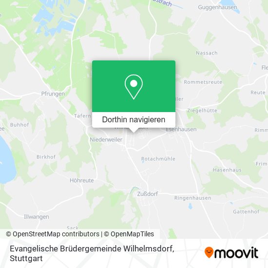 Evangelische Brüdergemeinde Wilhelmsdorf Karte