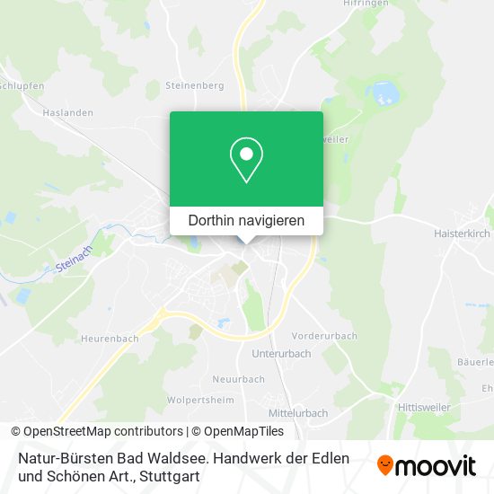 Natur-Bürsten Bad Waldsee. Handwerk der Edlen und Schönen Art. Karte