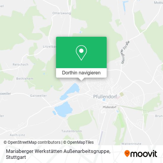 Mariaberger Werkstätten Außenarbeitsgruppe Karte