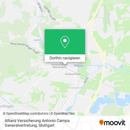 Allianz Versicherung Antonio Campa Generalvertretung Karte