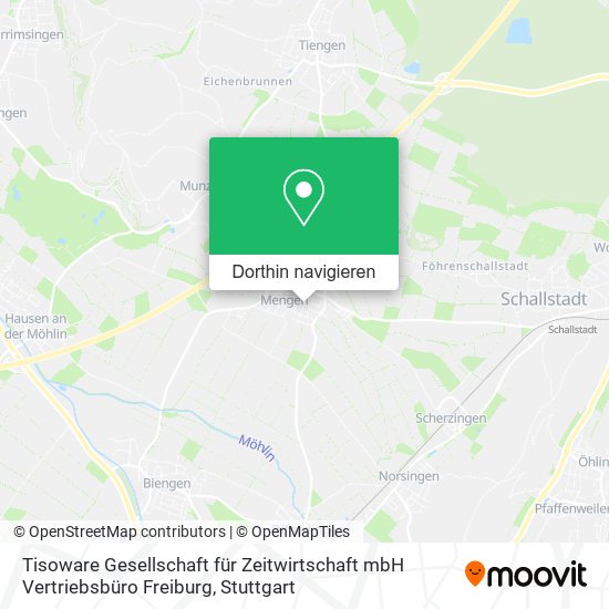 Tisoware Gesellschaft für Zeitwirtschaft mbH Vertriebsbüro Freiburg Karte