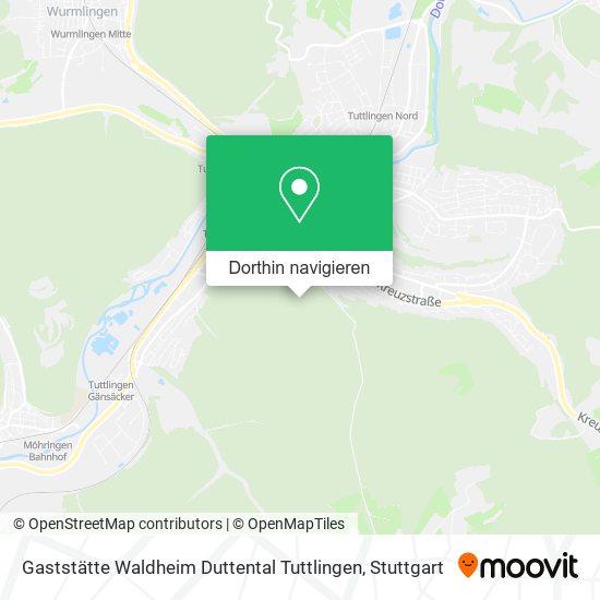 Gaststätte Waldheim Duttental Tuttlingen Karte