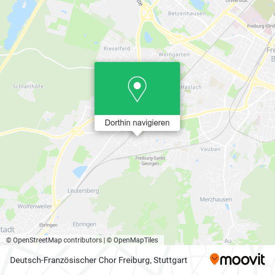 Deutsch-Französischer Chor Freiburg Karte