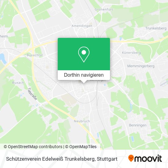 Schützenverein Edelweiß Trunkelsberg Karte