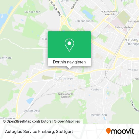 Autoglas Service Freiburg Karte
